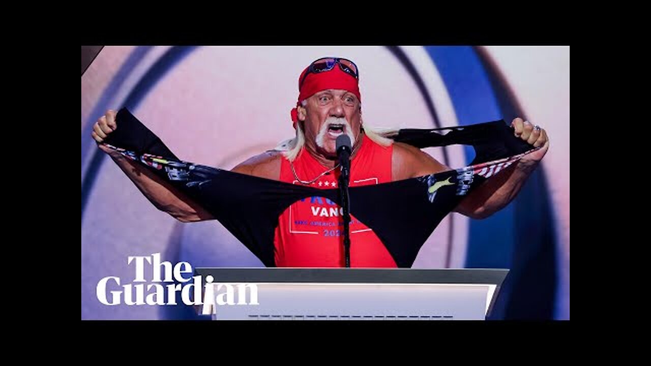 Hulk Hogan hypes up Donald Trump and tears shirt off at Republican national convention