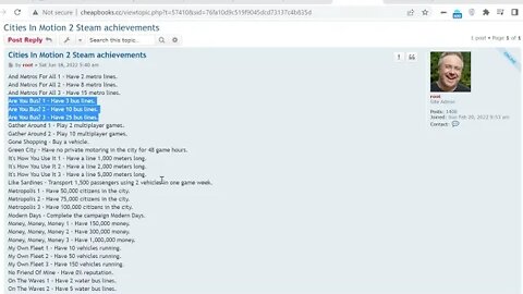 Cities in Motion 2 Steam Achievements