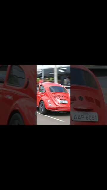 FUSCA VERMELHO LANTERNA ESPECIAL VOLKSWAGEN PRAÇA DO ATLÉTICO