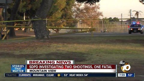 1 killed, 1 injured in two separate San Diego shootings just miles apart