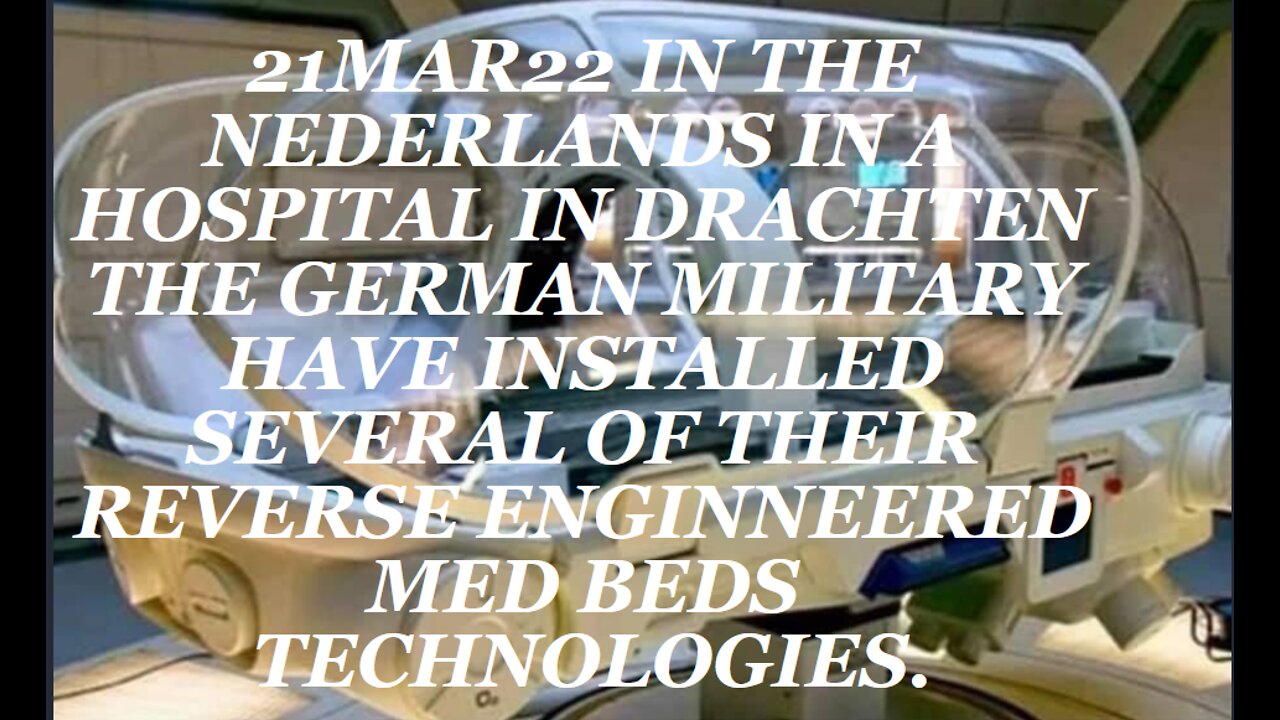 21MAR22 IN THE NEDERLANDS IN A HOSPITAL IN DRACHTEN THE GERMAN MILITARY HAVE INSTALLED SEVERAL