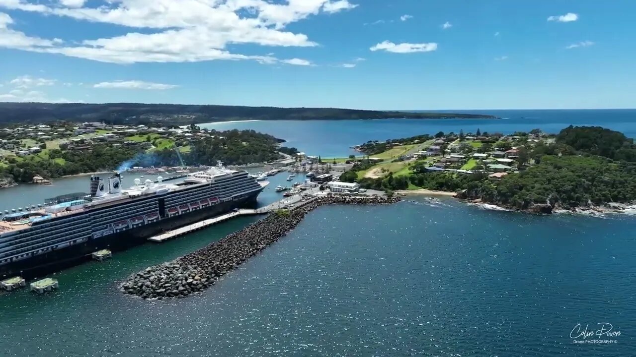 Eden MS Westerdam 285m Cruise Ship by Drone 4k