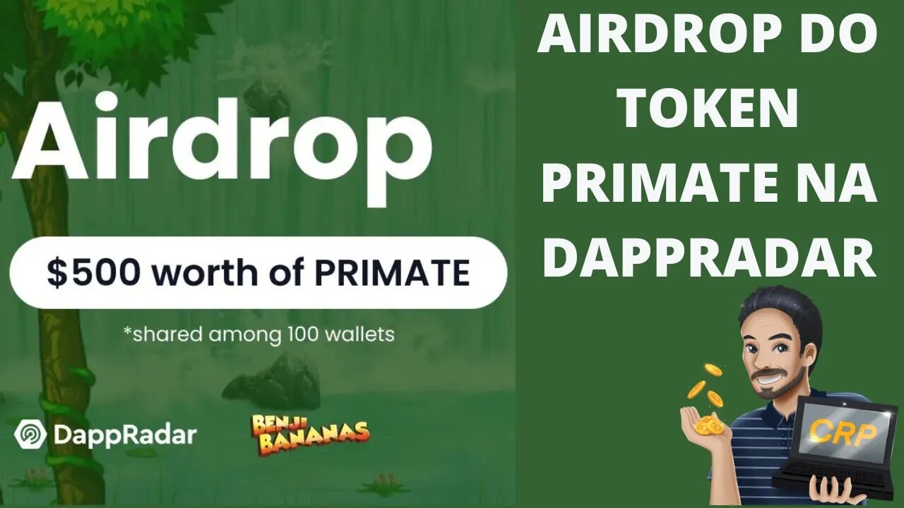 Airdrop da Benji Bananas na Dappradar: $500 em PRIMATE para cada um dos 100 ganhadores