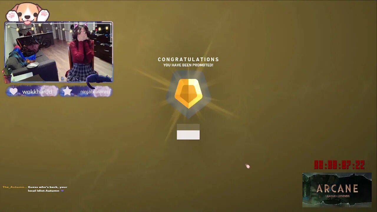 Reaction to hitting gold