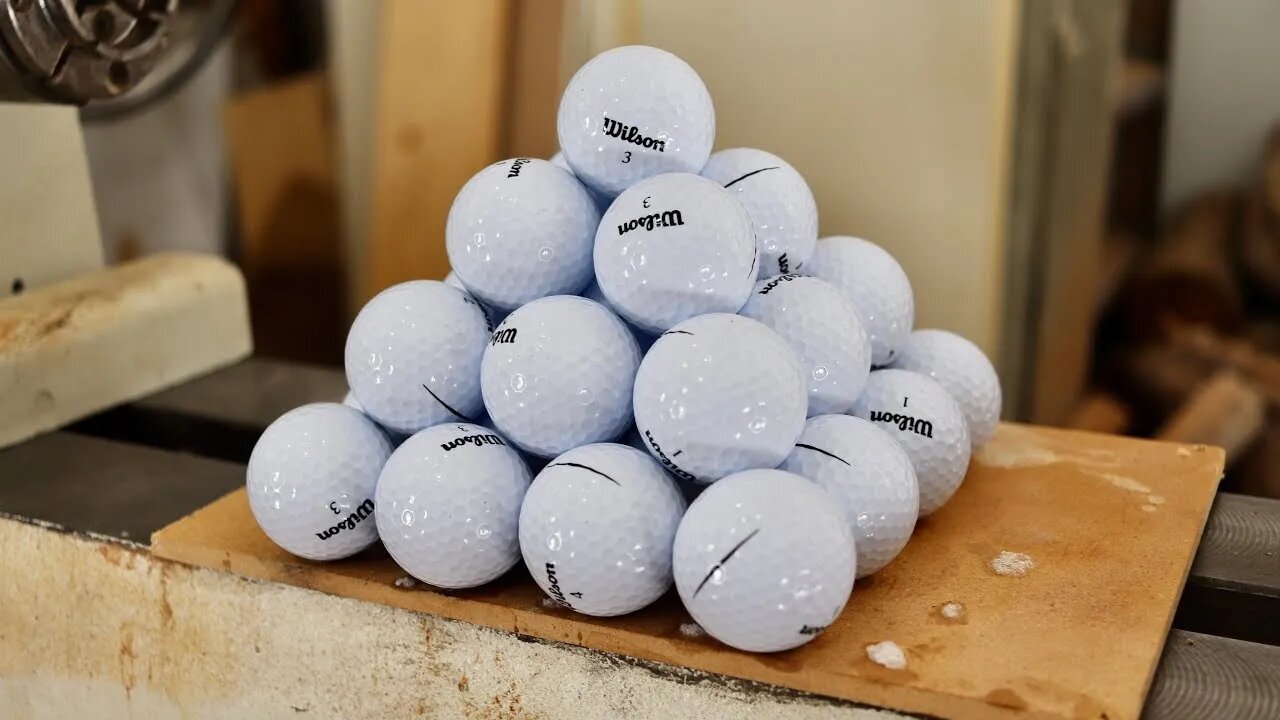 Wood Turning Golf Balls (Fast Version)