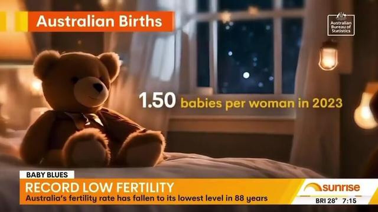 Australia Faces ‘Population Collapse’ as Fertility Rate Hits Record Low and Excess Deaths Soar