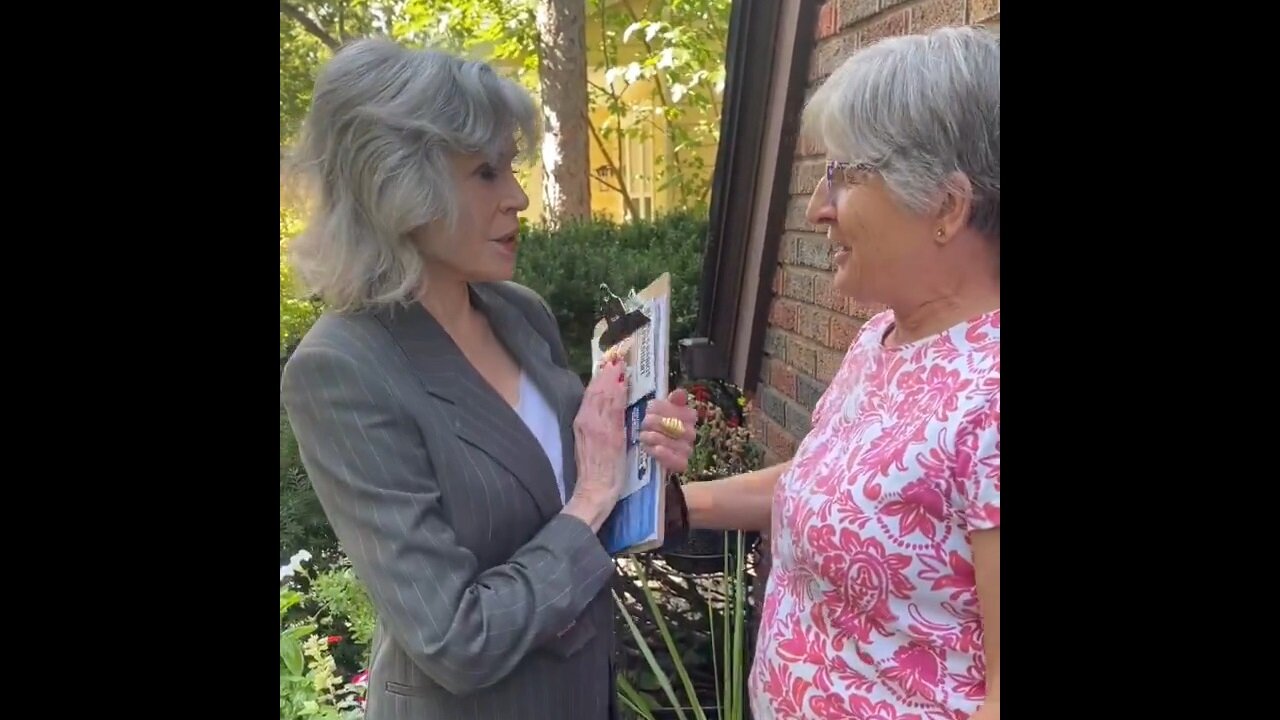 'Hanoi' Jane Fonda Door Knocking For Kamala In Michigan