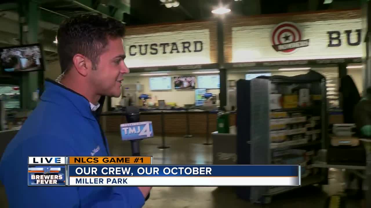 Atmosphere is electric at Miller Park in anticipation of NLCS Game 1