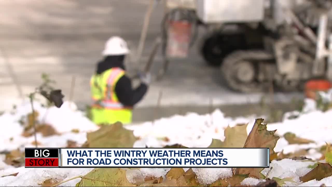What wintry weather means for road construction projects