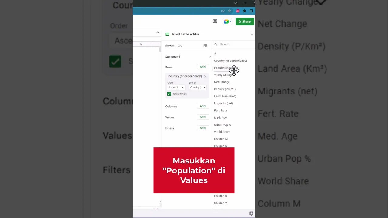 Trik yang mungkin belum kamu tahu di Pivot Table #googlesheets #excel #pivottable #belajaronline