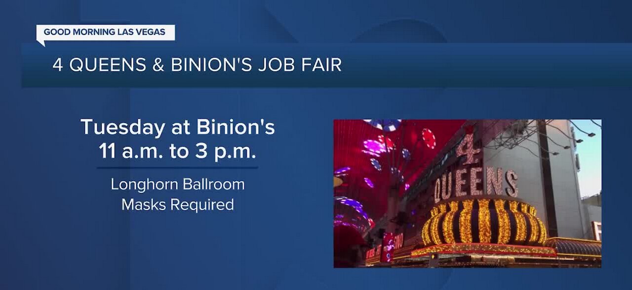 4 Queens, Binion's hotel-casinos holding job fair on May 18