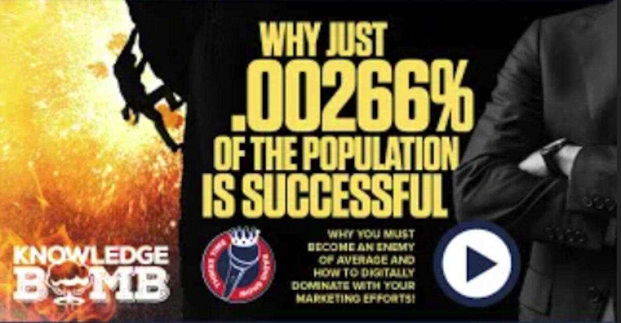 Why Just .00266% of the Population Is Successful and How to Dominate with Your Marketing