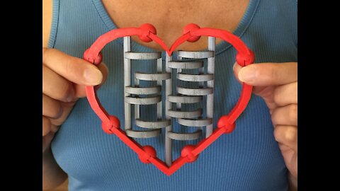 Articulated Steampunk Heart 3D Printed