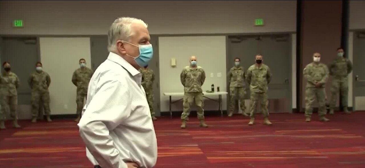 Governor Sisolak visits the Cashman Center testing site