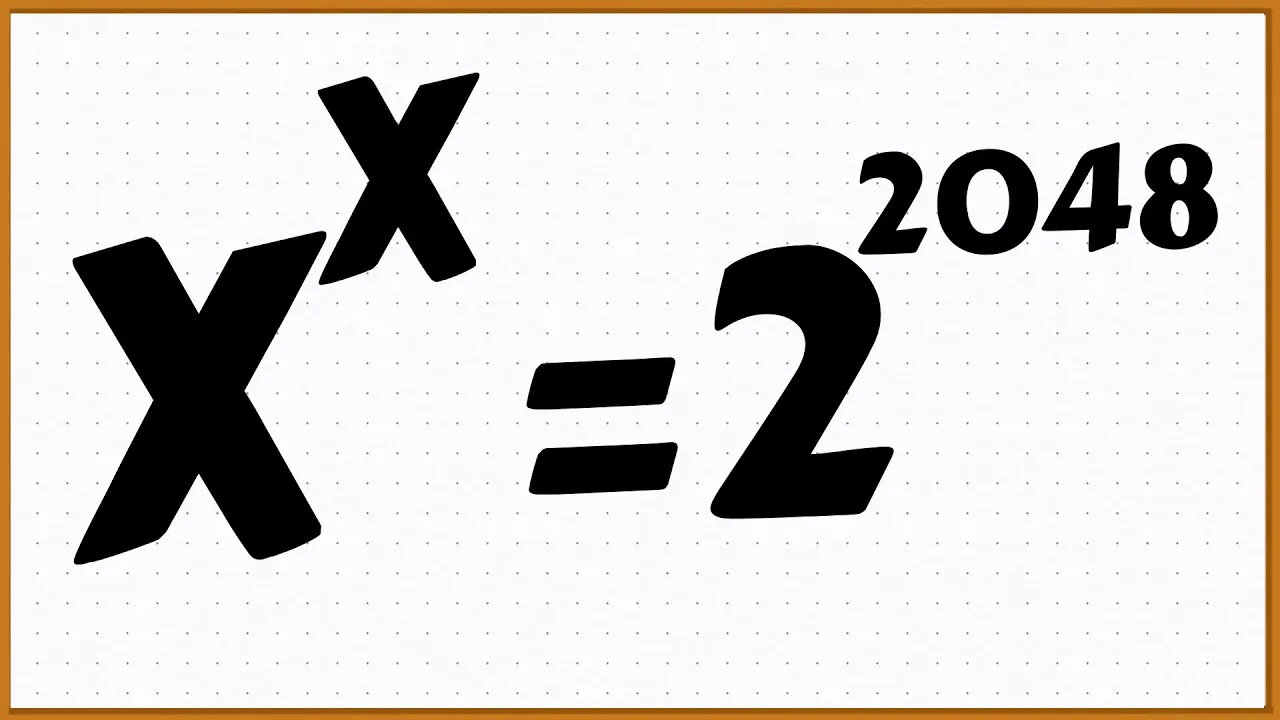 QUAL O VALOR DE X EM X^X = 2^2048 | MATEMÁTICA BÁSICA