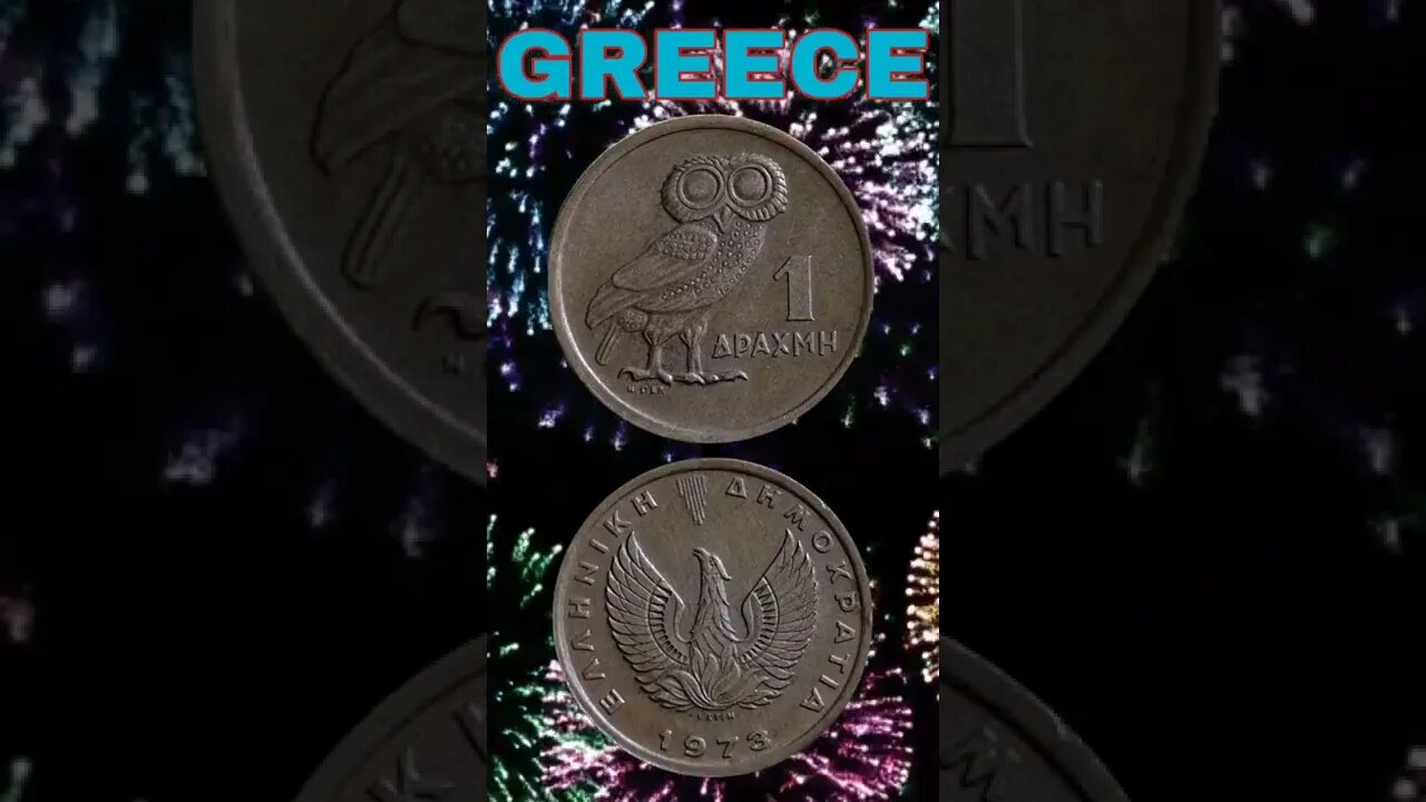 Greece 1 drachma 1973.#shorts #coinnotesz