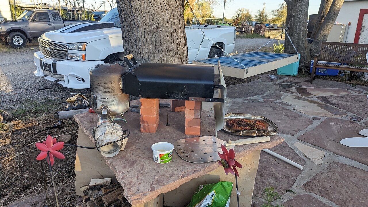 Modified pizza oven