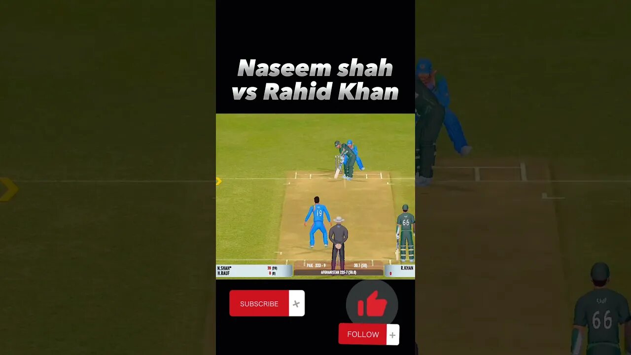 Naseem vs Rashid #cricketgame #realcricket22 #ytshort #realcricket #ipl#shorts