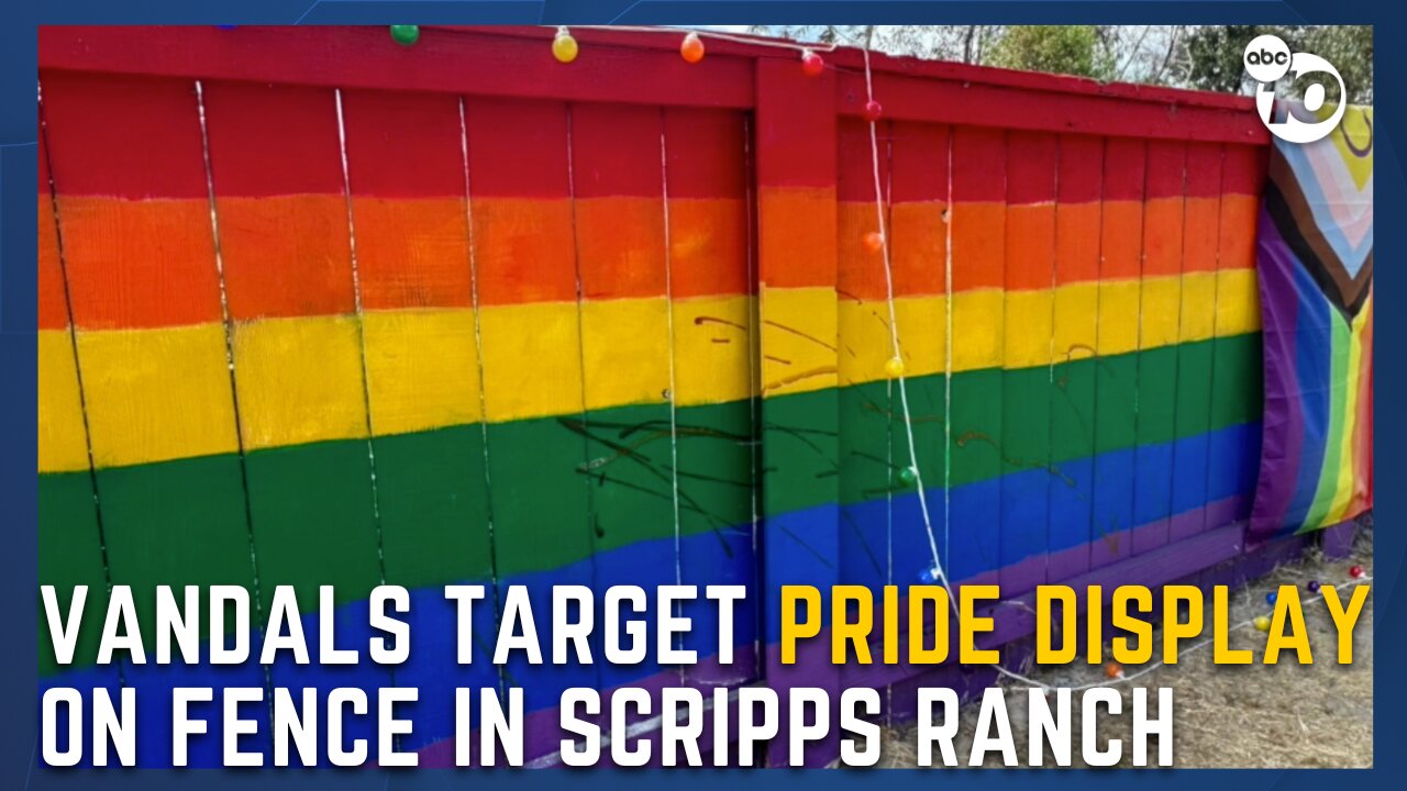 Vandals target Pride fence display in Scripps Ranch -- again