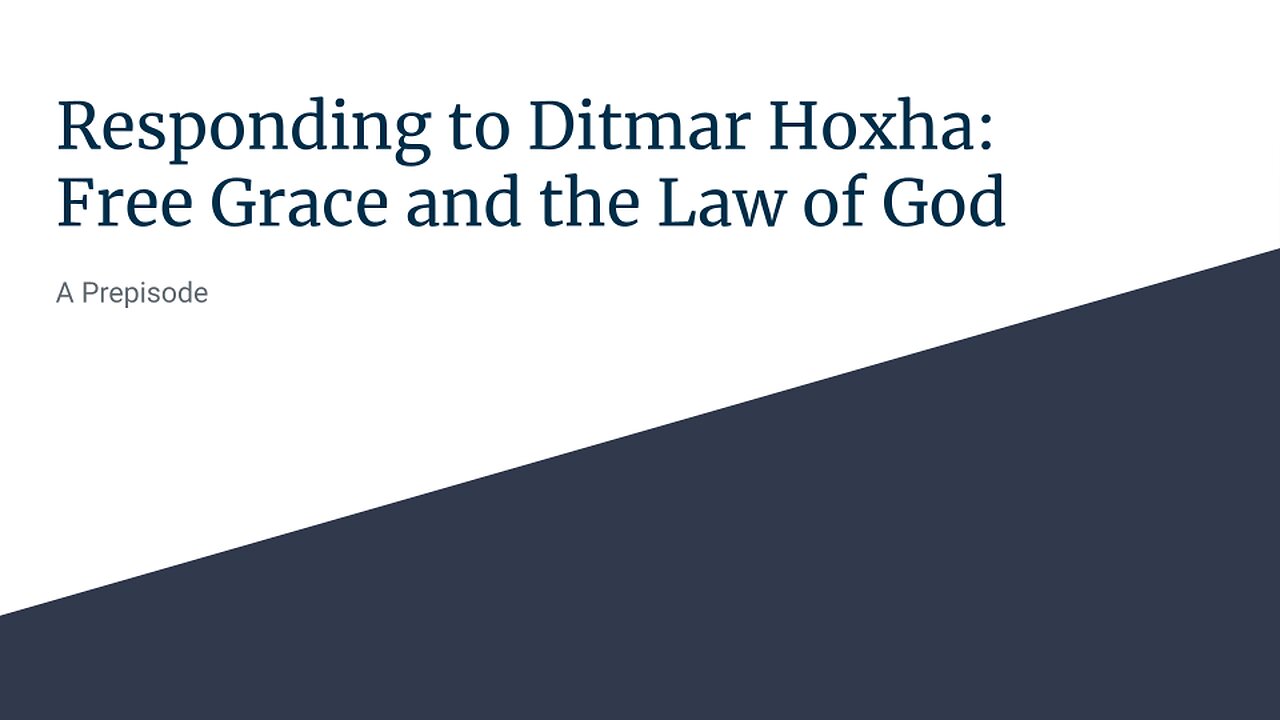 FreeGrace and the Law of God: Responding to Ditmar Hoxha