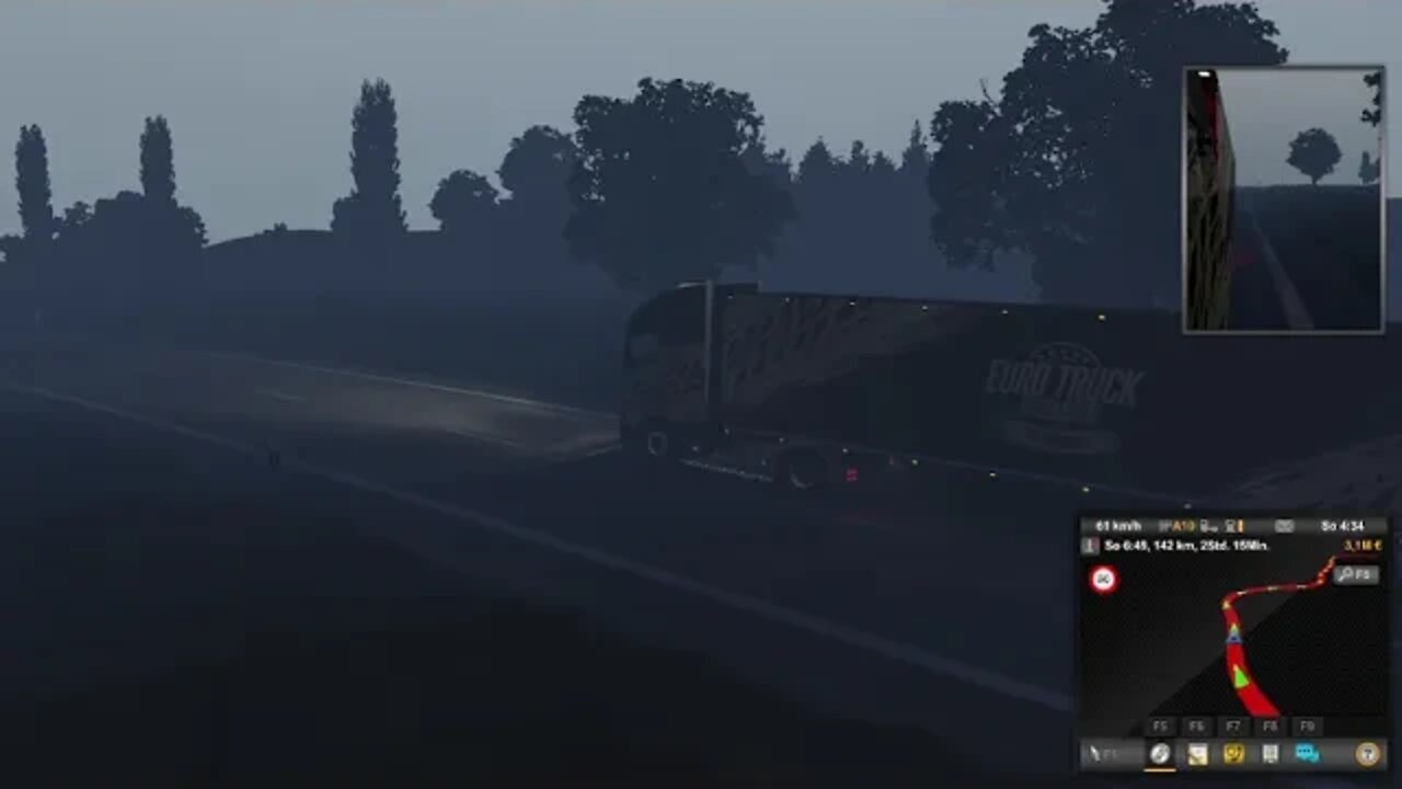 Eurotrucksimulator 2. Mit dem LKW durch Europa Auf der Pro Mod mit guter Musik.