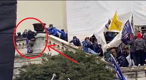 January 6: Capitol Police Push Unidentified Man