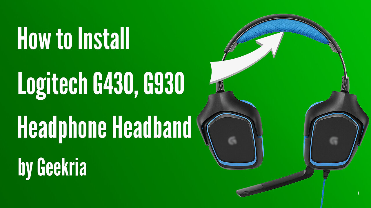 How to lnstall Logitech G430 G930 Headphones Headband Cover | Geekria