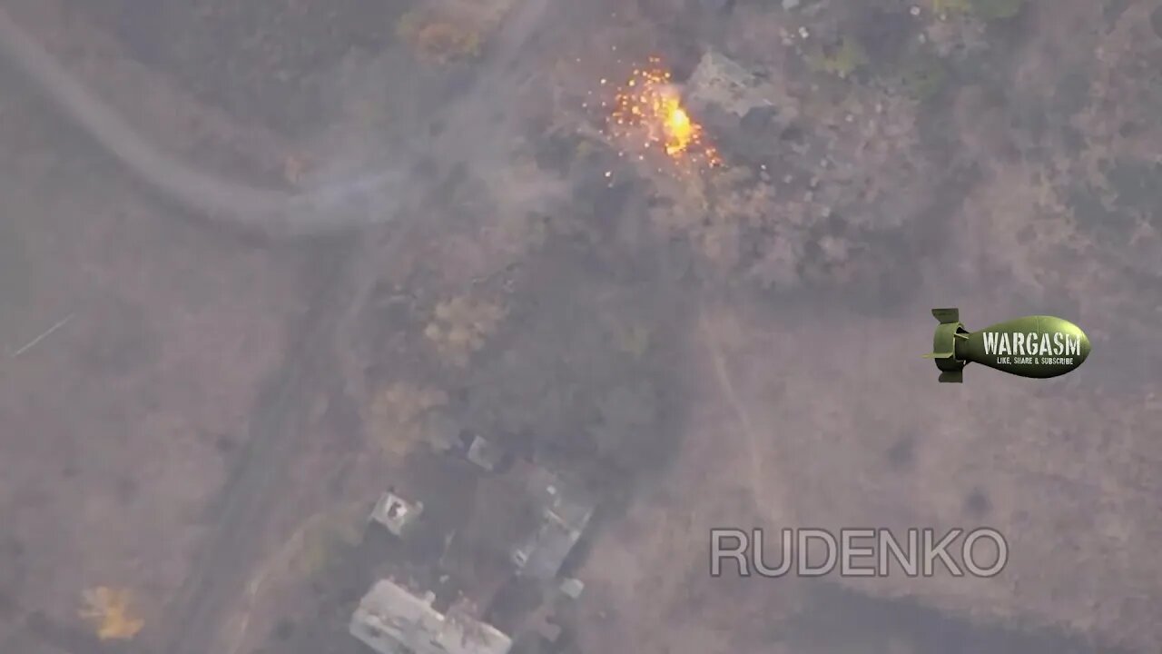 Russian Lancet kamikaze drone wrecks a Crab self-propelled gun