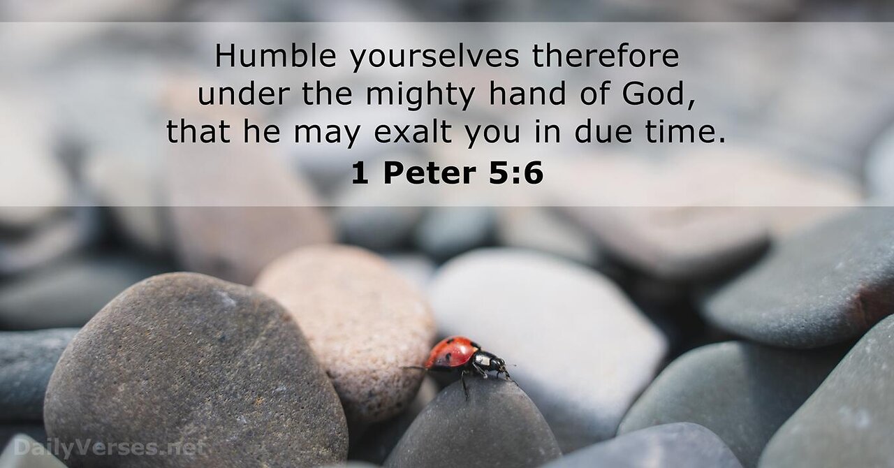 Verse Of The Day : 1 Peter 5:6 NLT So Humble Yourselves Under The Mighty Power Of God