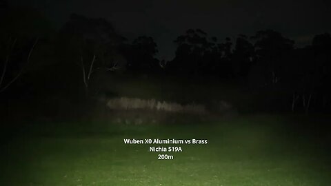 Beamshots: Wuben X0 Brass vs Aluminium