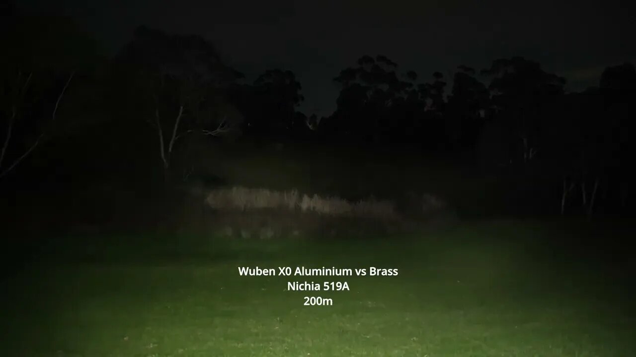 Beamshots: Wuben X0 Brass vs Aluminium