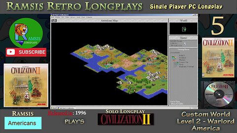 Sid Meier's Civilization II | 1996 | Windows PC | Warlord | America - Episode #5 | Let's Play