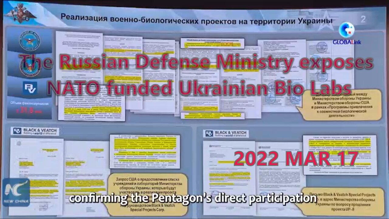 2022 MAR 17 The Russian Defense Ministry exposes NATO funded Ukrainian Bio Labs