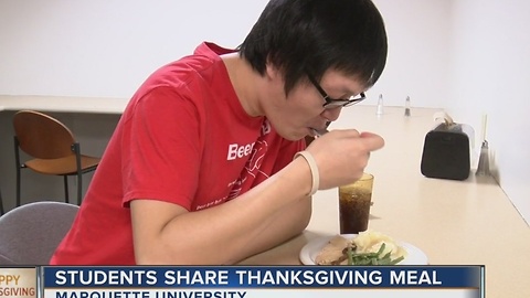 Marquette University feeds students who couldn't make it home for the Thanksgiving