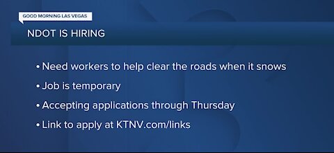 NDOT is hiring for the winter