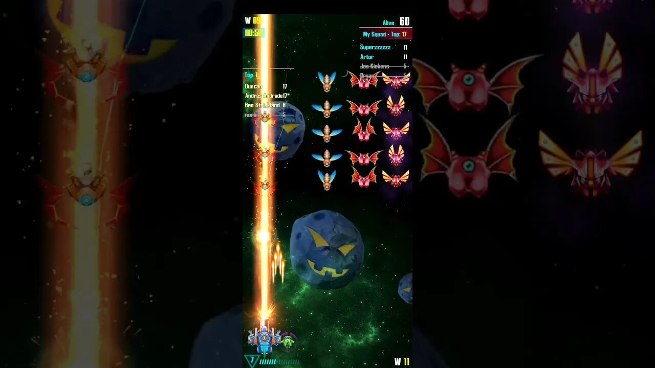 GALAXY ATTACK ALIEN SHOOTER - PVP SURVIVAL - 1 VS 100 - QUADS - 5TH PLACE
