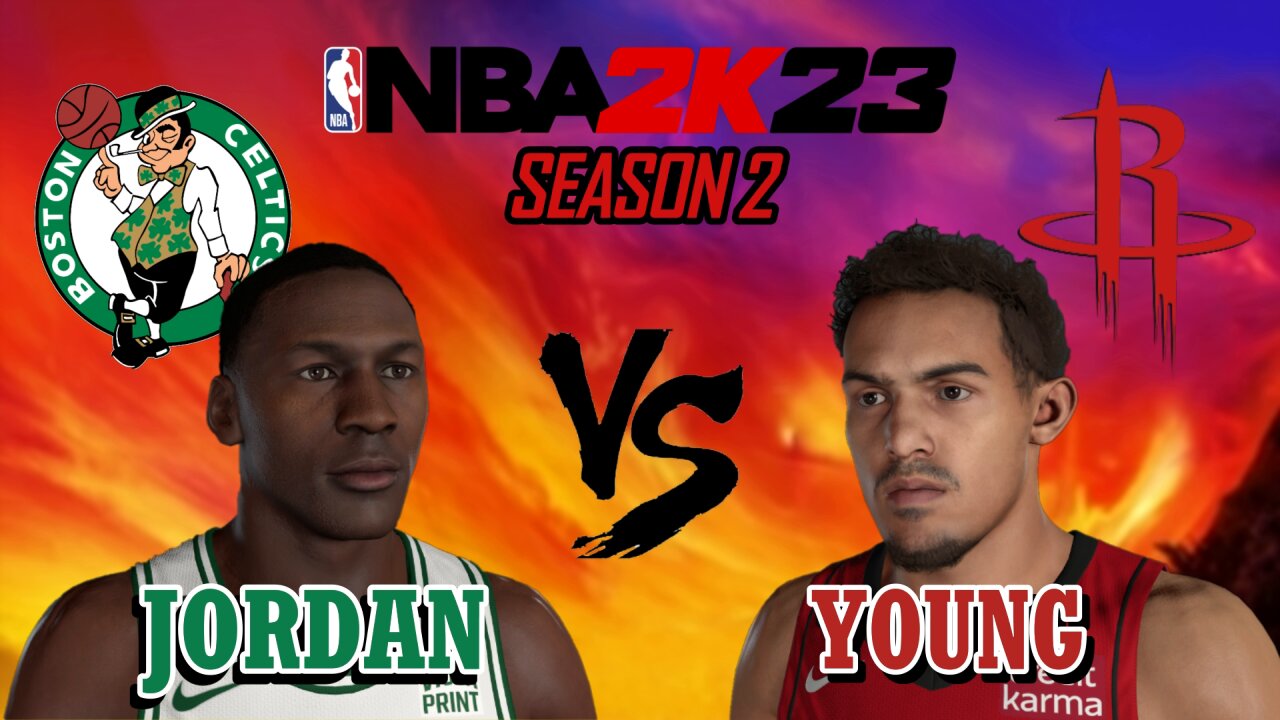 Michael Jordan vs Trae Young - Boston Celtics vs Houston Rockets - Season 2: Game 34