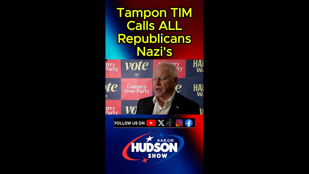 Tampon Tim Calls Republicans Nazis