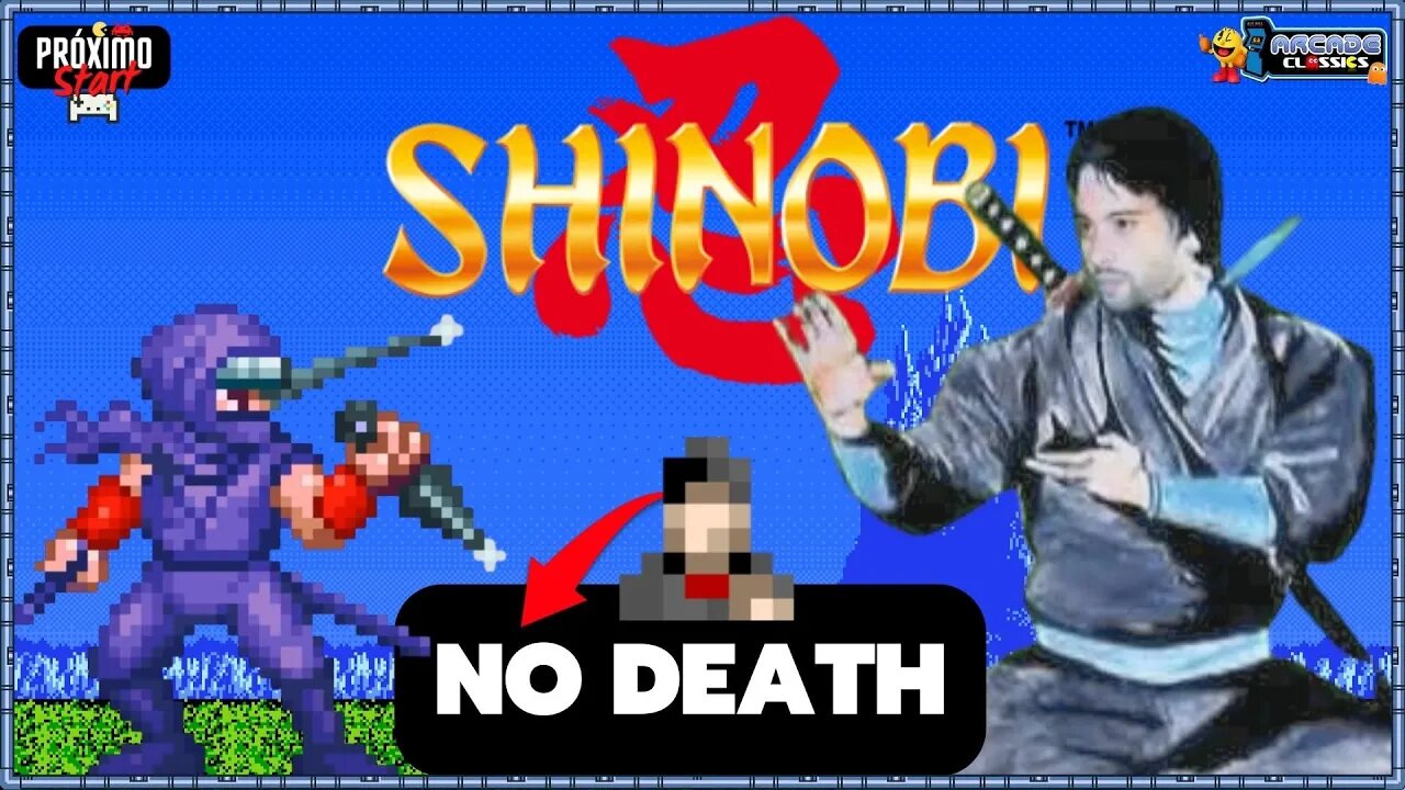 SHINOBI (ARCADE) ZERADO sem MORTES (NO DEATH), venha curtir esse CLÁSSICO !!