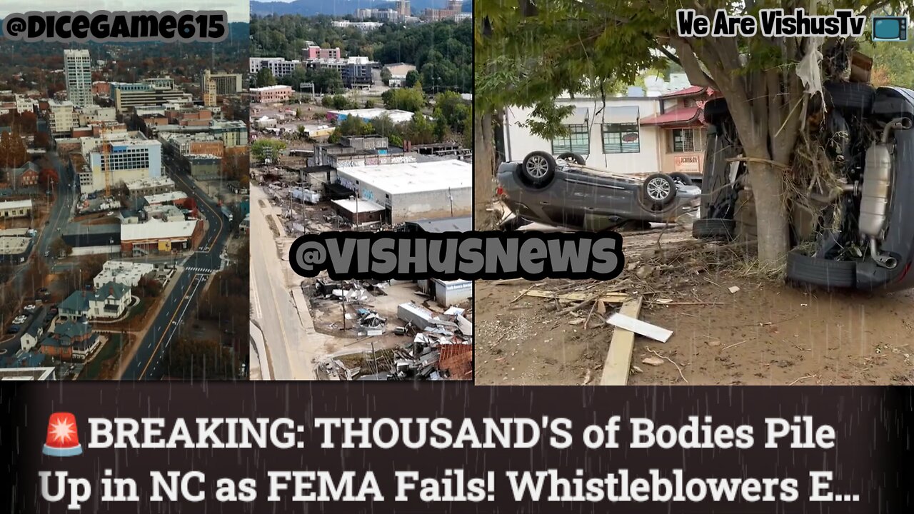 🚨 BREAKING: THOUSAND'S OF BODIES PILE UP In N.C As FEMA Fails! #VishusTv 📺