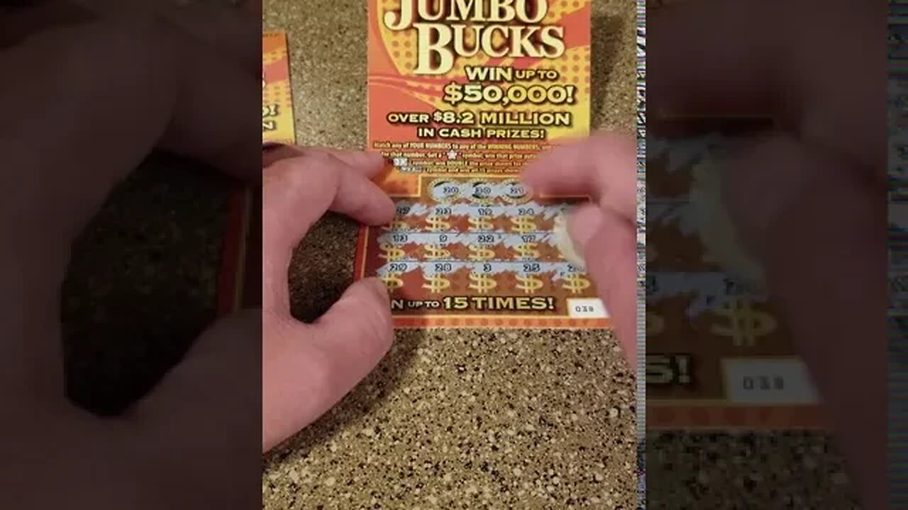 $50,000 Jumbo Bucks Lottery Ticket Scratch Off