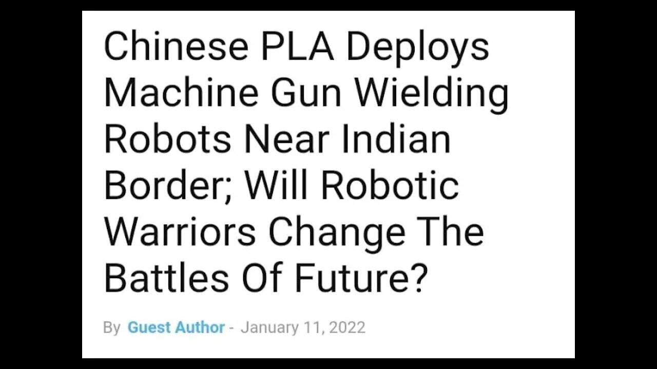 China Deploys Robot Soldiers On Indian Border Staring Into The Abyss
