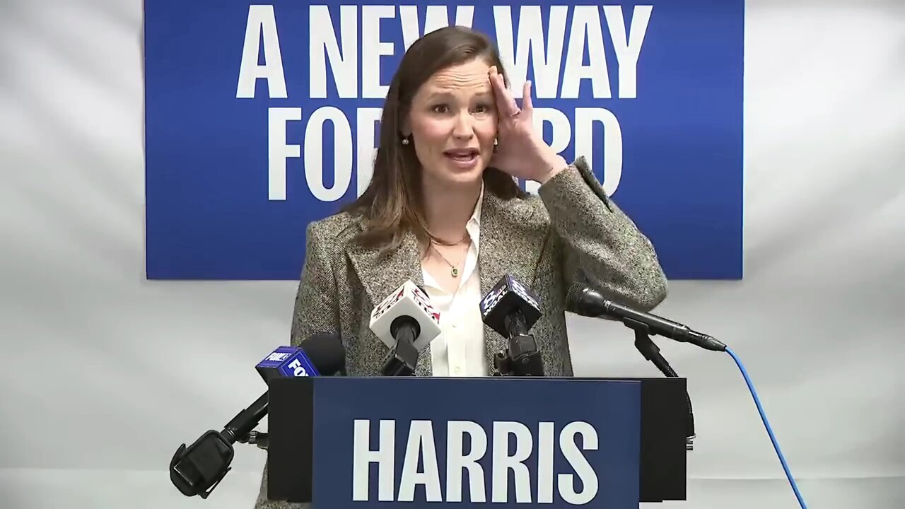 Jennifer Garner - "Is there anything sexier than a man who's like Men For Kamala?" (with Tim Walz)