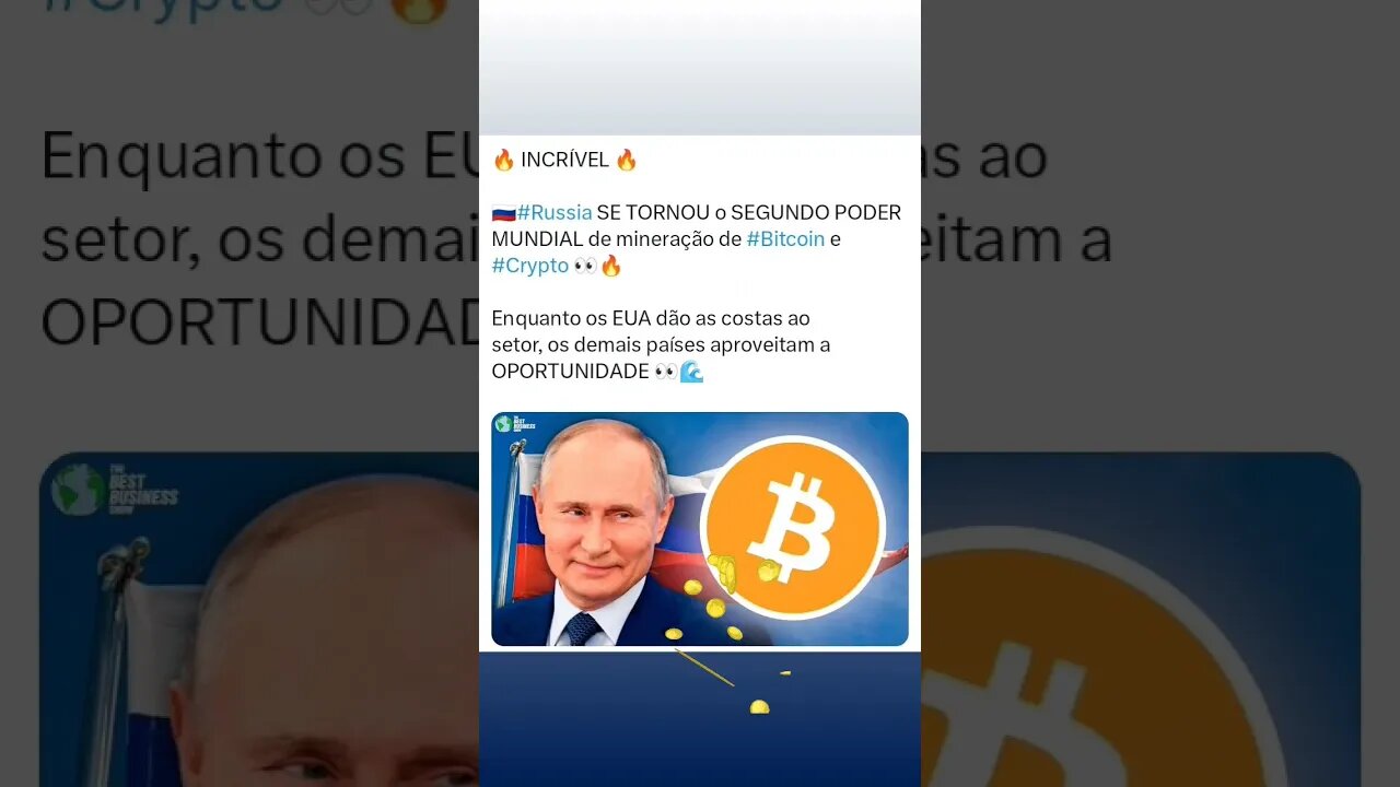 Russia vai dorminar o mercado cripto #criptomoedas #bitcoin #russia