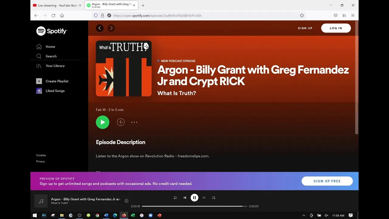 The Argon Show with Billy Grant, Crypt Rick and Greg Fernandez Jr.