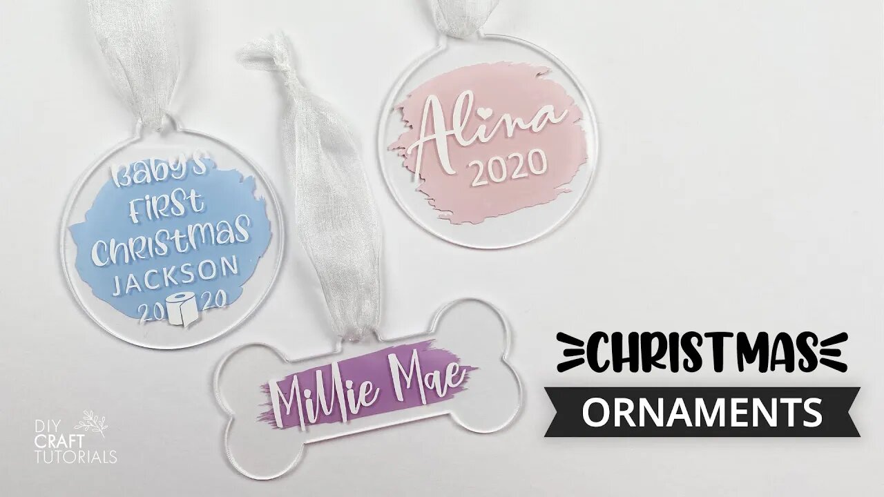 ACRYLIC ORNAMENTS WITH VINYL | How I put Vinyl On Acrylic Baubles