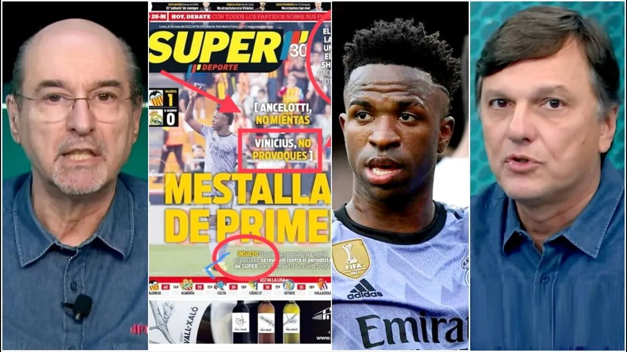 "AÍ DEMAIS! ISSO É UMA DISTORÇÃO DE TUDO!" Capa VERGONHOSA de jornal sobre Vinicius Jr é CRITICADA!