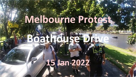 15 Jan 2022 - Melbourne Protest 08: Boathouse Drive