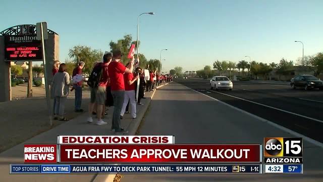 Arizona teacher strike: Teachers vote to hold walkout starting next Thursday