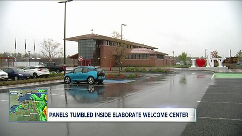 Ceiling panels tumble from new Welcome Center in Grand Island